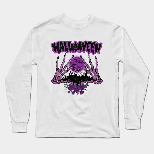 Halloween love Long Sleeve T-Shirt by Myartstor 